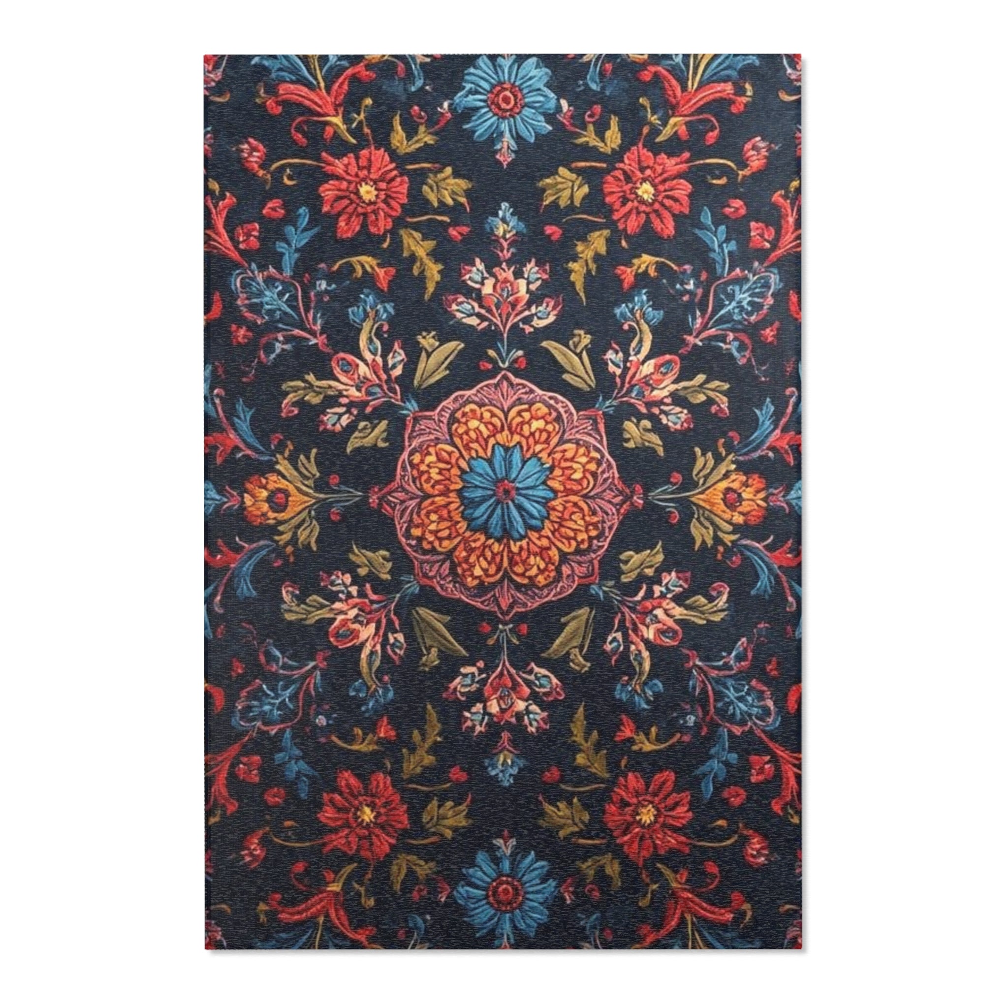 Vintage Floral Area Rug Bohemian Home Decor Living Room - Rosetta Creative Boutique